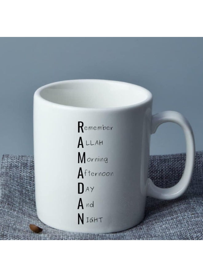 SHOP NEW ARRIVALS White Ramadan Mug 325ml – Beautiful Printed Ceramic Cup for Ramadan & Eid Gifts - Image 2